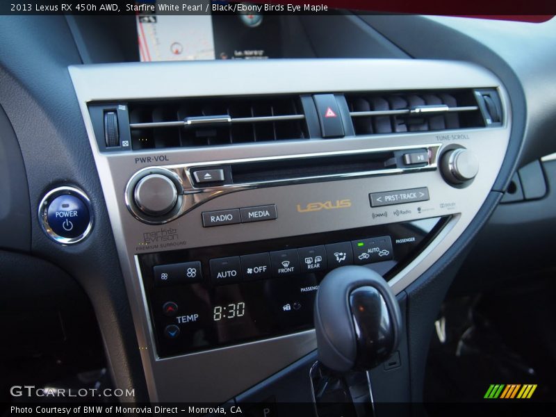 Starfire White Pearl / Black/Ebony Birds Eye Maple 2013 Lexus RX 450h AWD