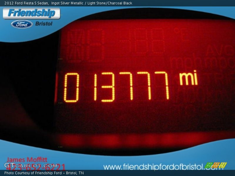 Ingot Silver Metallic / Light Stone/Charcoal Black 2012 Ford Fiesta S Sedan