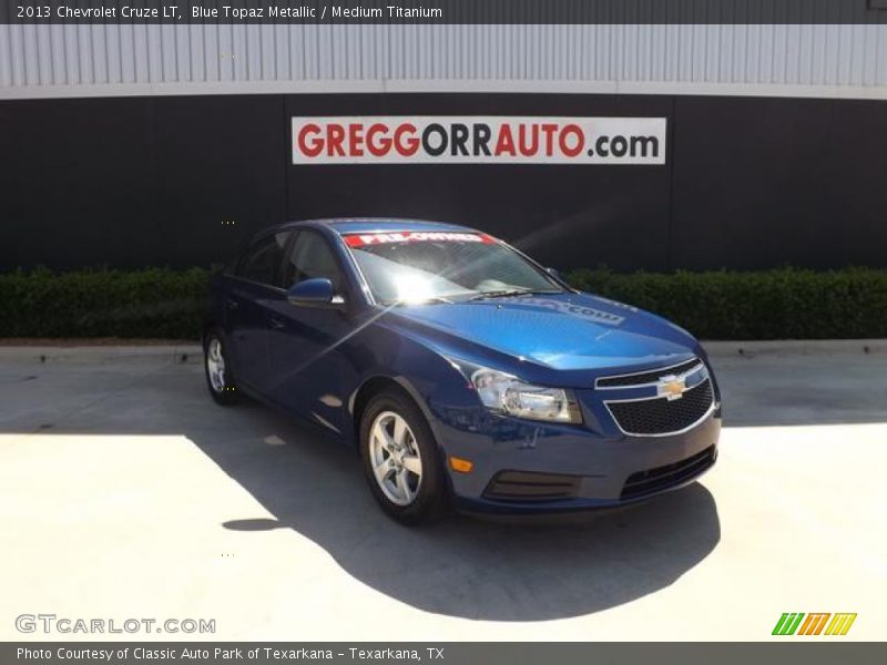 Blue Topaz Metallic / Medium Titanium 2013 Chevrolet Cruze LT