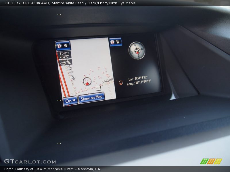 Starfire White Pearl / Black/Ebony Birds Eye Maple 2013 Lexus RX 450h AWD