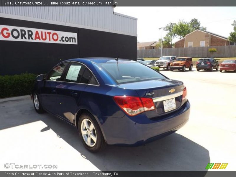 Blue Topaz Metallic / Medium Titanium 2013 Chevrolet Cruze LT
