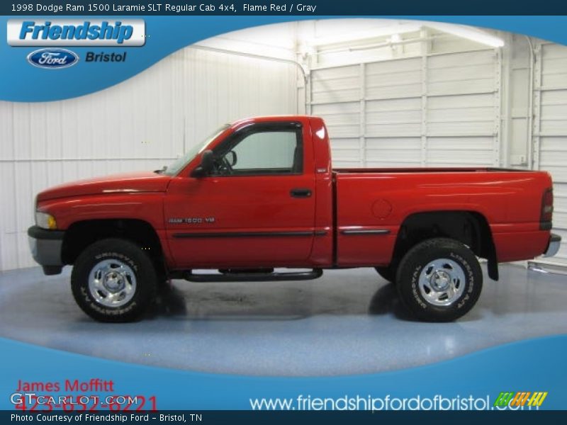 Flame Red / Gray 1998 Dodge Ram 1500 Laramie SLT Regular Cab 4x4