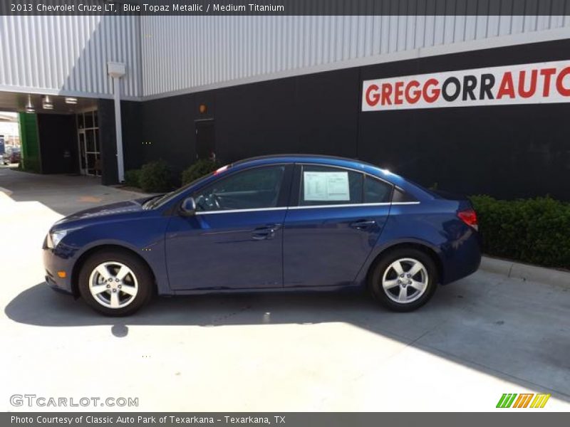 Blue Topaz Metallic / Medium Titanium 2013 Chevrolet Cruze LT
