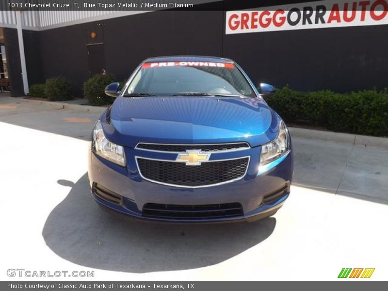 Blue Topaz Metallic / Medium Titanium 2013 Chevrolet Cruze LT