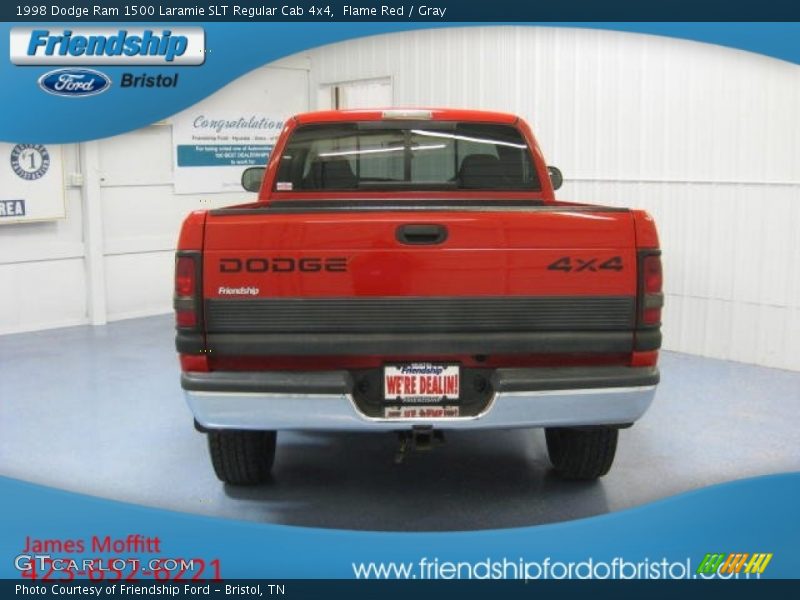 Flame Red / Gray 1998 Dodge Ram 1500 Laramie SLT Regular Cab 4x4