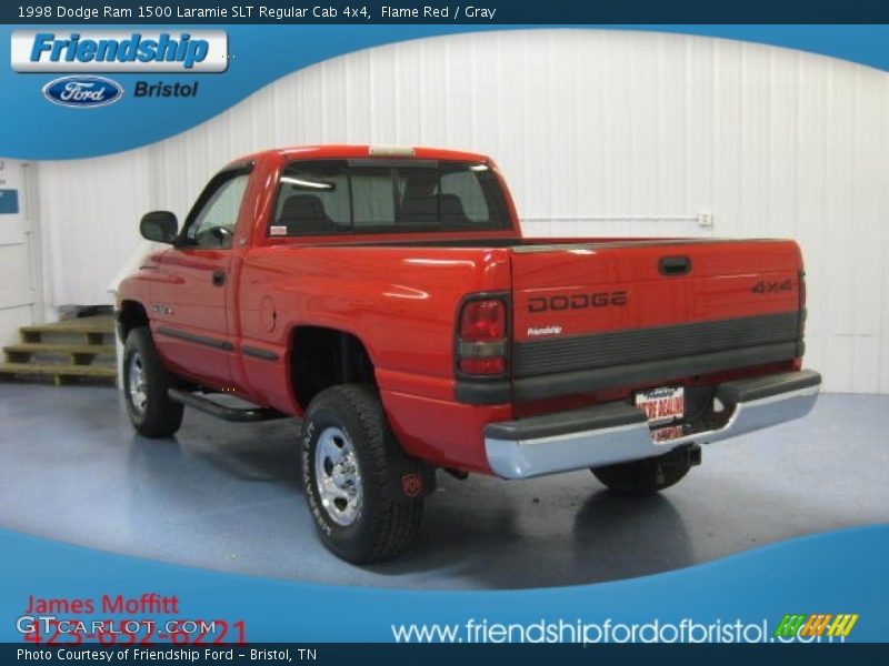 Flame Red / Gray 1998 Dodge Ram 1500 Laramie SLT Regular Cab 4x4