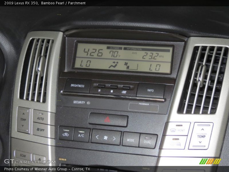 Controls of 2009 RX 350