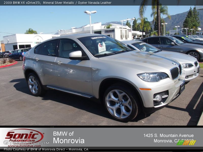 Mineral Silver Metallic / Oyster Nevada Leather 2009 BMW X6 xDrive35i