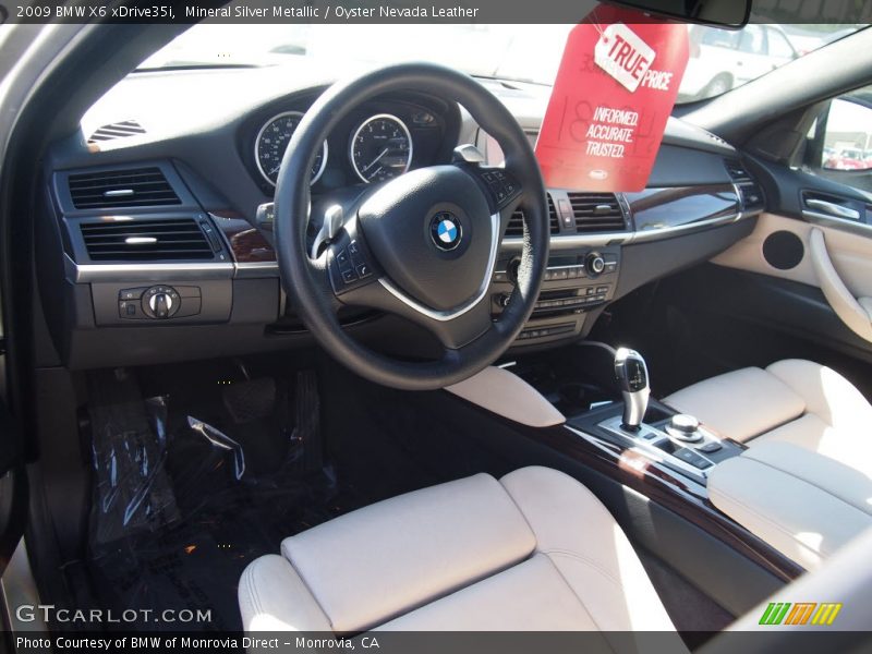 Mineral Silver Metallic / Oyster Nevada Leather 2009 BMW X6 xDrive35i