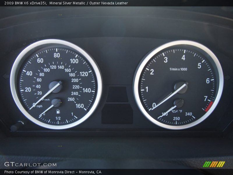 Mineral Silver Metallic / Oyster Nevada Leather 2009 BMW X6 xDrive35i