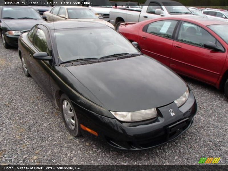 Dark Green / Black 1999 Saturn S Series SC2 Coupe
