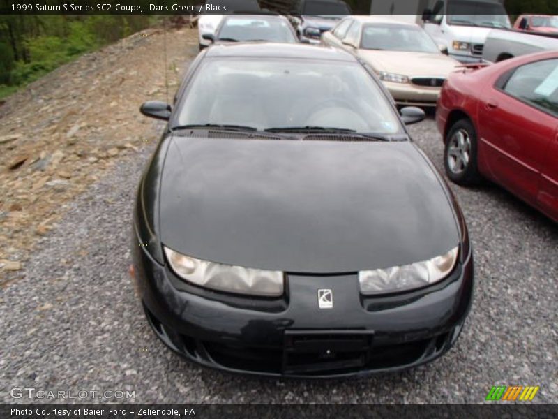 Dark Green / Black 1999 Saturn S Series SC2 Coupe