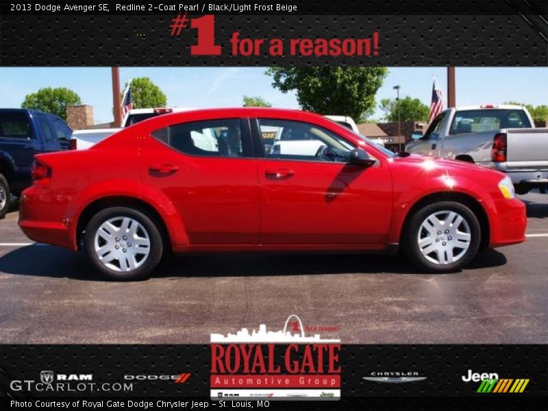 Redline 2-Coat Pearl / Black/Light Frost Beige 2013 Dodge Avenger SE