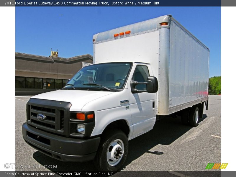Oxford White / Medium Flint 2011 Ford E Series Cutaway E450 Commercial Moving Truck