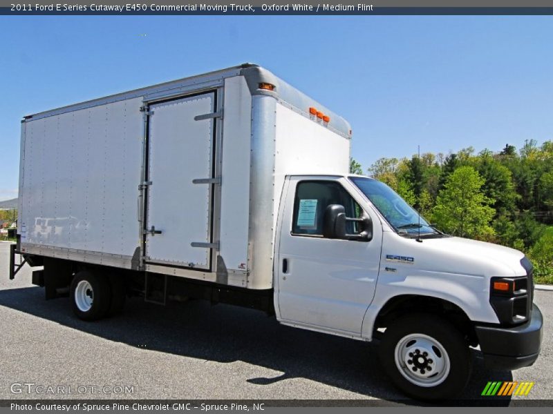 Oxford White / Medium Flint 2011 Ford E Series Cutaway E450 Commercial Moving Truck