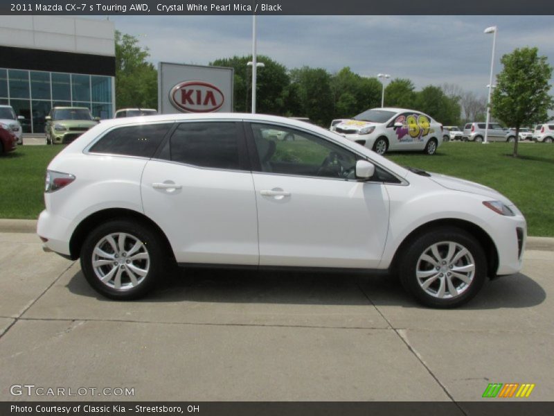 Crystal White Pearl Mica / Black 2011 Mazda CX-7 s Touring AWD