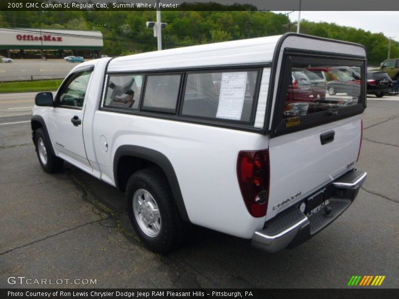 Summit White / Pewter 2005 GMC Canyon SL Regular Cab