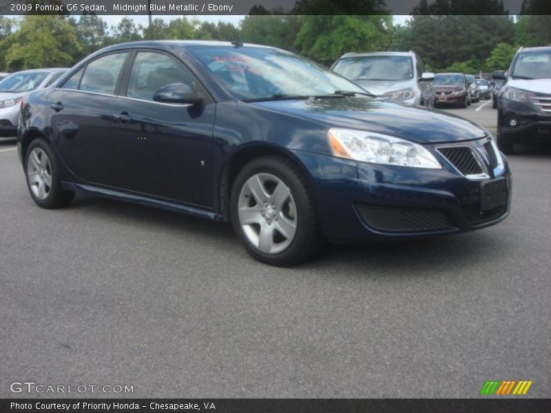 Midnight Blue Metallic / Ebony 2009 Pontiac G6 Sedan