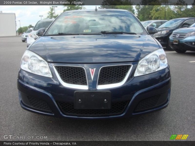 Midnight Blue Metallic / Ebony 2009 Pontiac G6 Sedan