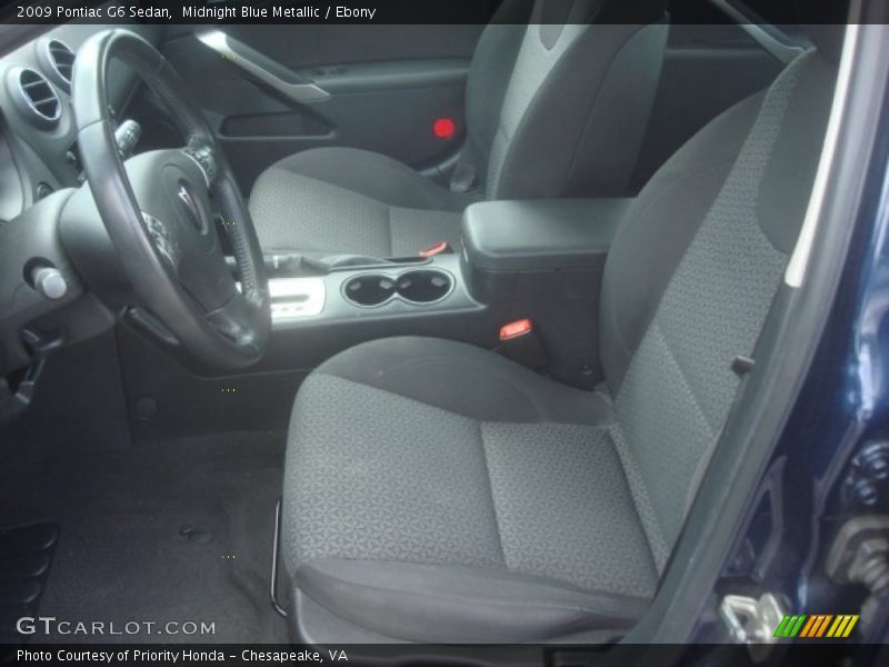 Midnight Blue Metallic / Ebony 2009 Pontiac G6 Sedan