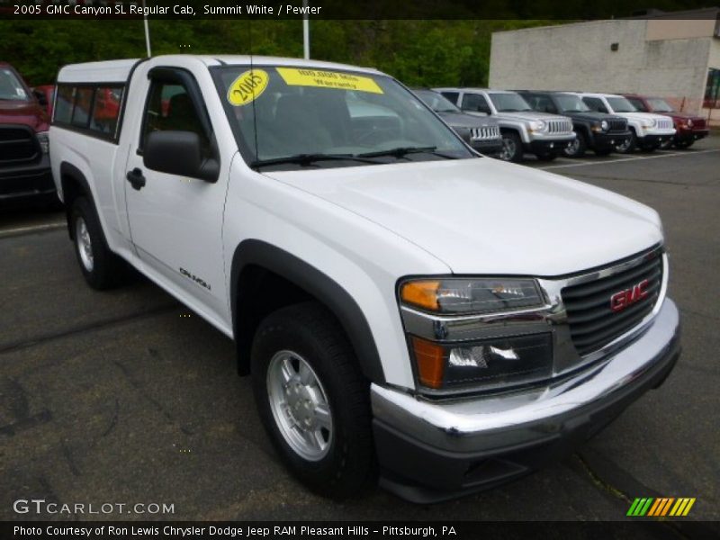 Summit White / Pewter 2005 GMC Canyon SL Regular Cab