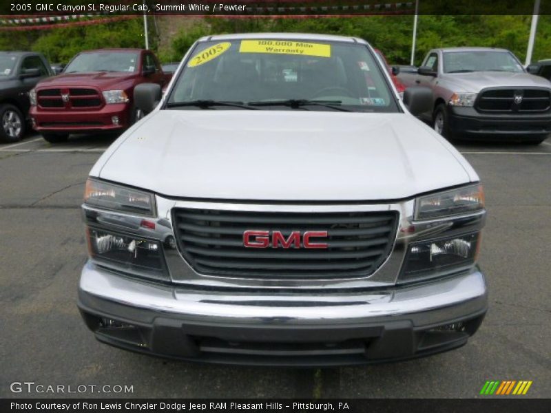 Summit White / Pewter 2005 GMC Canyon SL Regular Cab