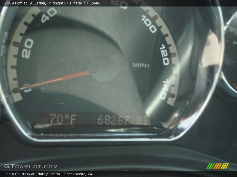 Midnight Blue Metallic / Ebony 2009 Pontiac G6 Sedan