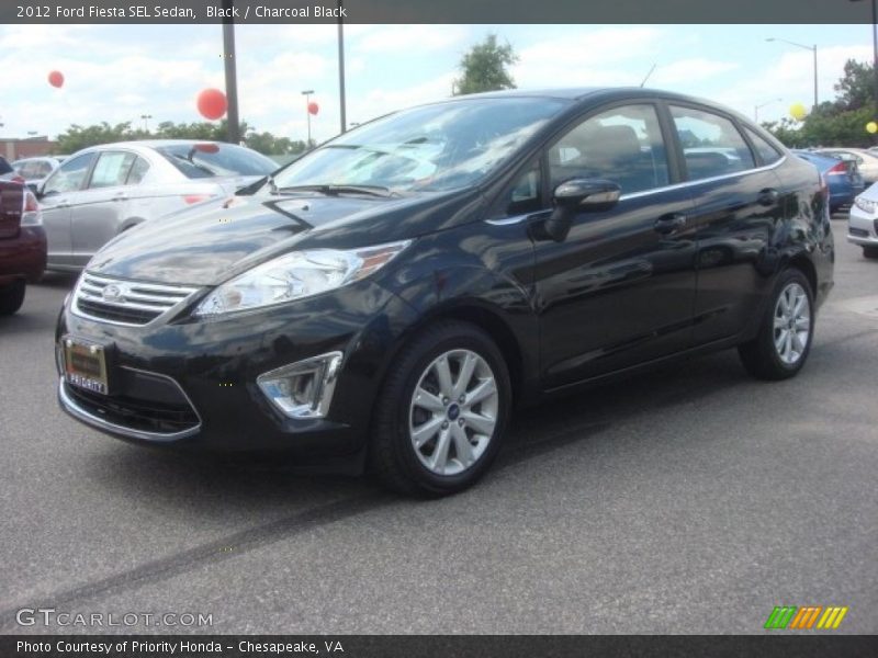 Black / Charcoal Black 2012 Ford Fiesta SEL Sedan