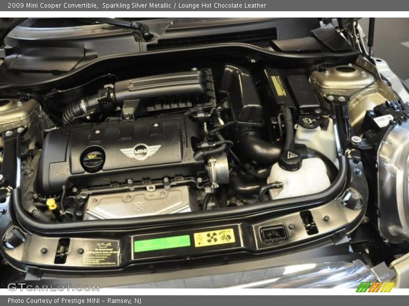 Sparkling Silver Metallic / Lounge Hot Chocolate Leather 2009 Mini Cooper Convertible