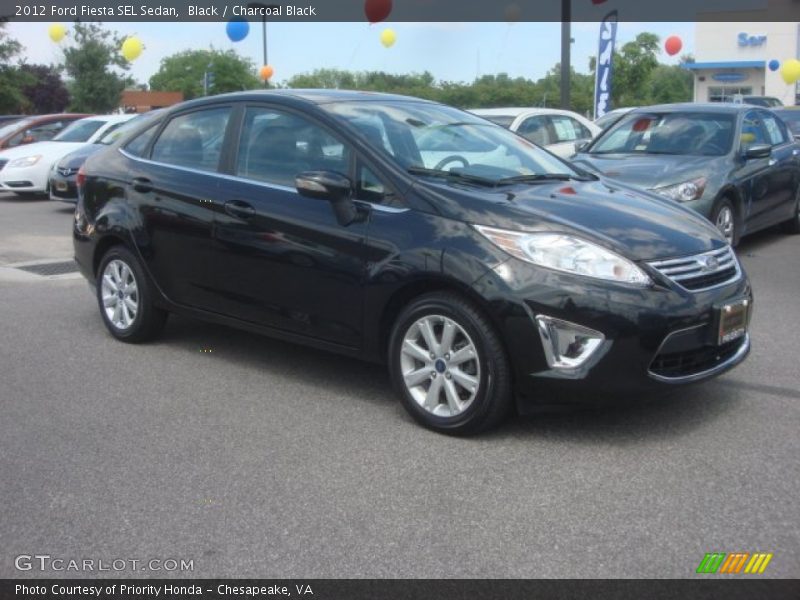 Black / Charcoal Black 2012 Ford Fiesta SEL Sedan