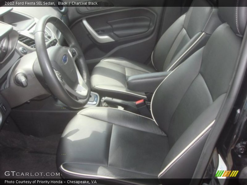 Black / Charcoal Black 2012 Ford Fiesta SEL Sedan