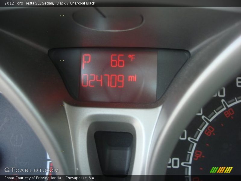 Black / Charcoal Black 2012 Ford Fiesta SEL Sedan