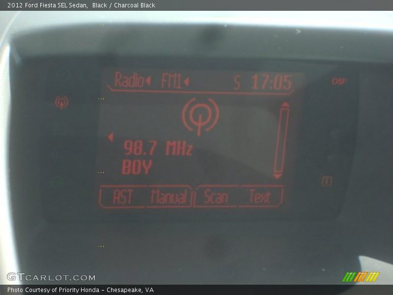 Black / Charcoal Black 2012 Ford Fiesta SEL Sedan