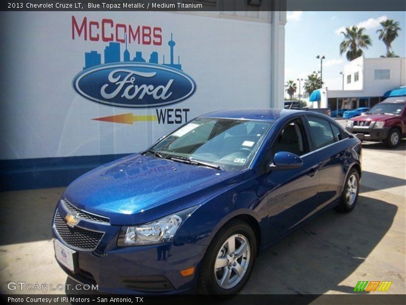 Blue Topaz Metallic / Medium Titanium 2013 Chevrolet Cruze LT