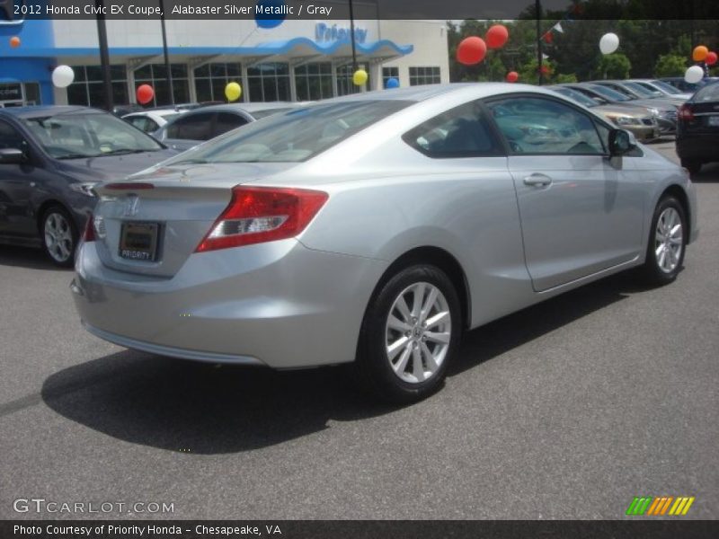 Alabaster Silver Metallic / Gray 2012 Honda Civic EX Coupe
