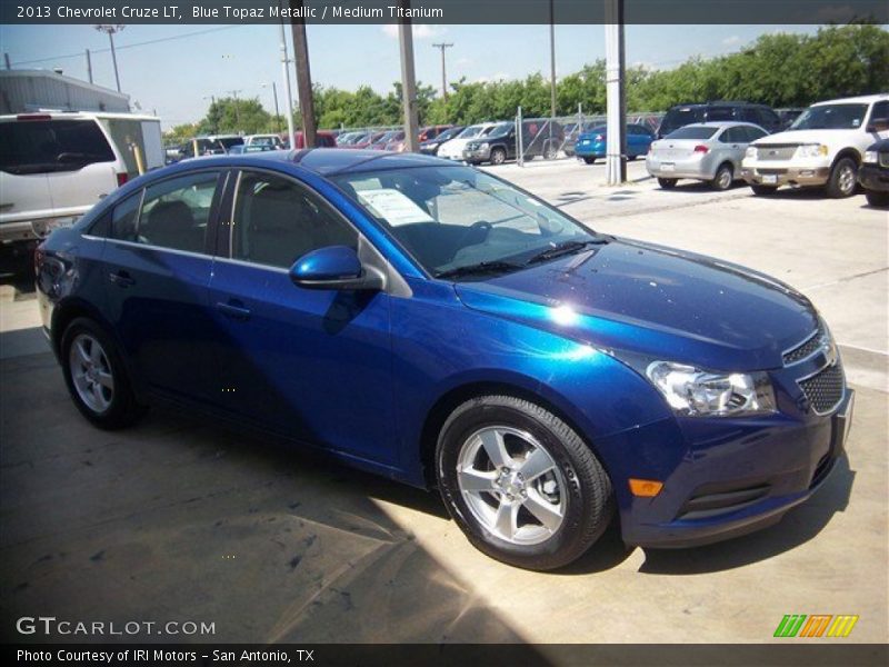 Blue Topaz Metallic / Medium Titanium 2013 Chevrolet Cruze LT