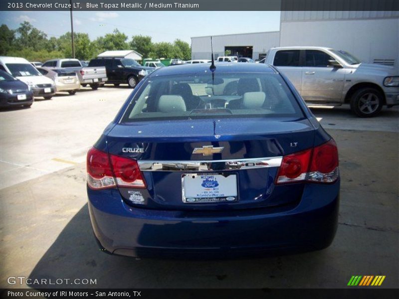 Blue Topaz Metallic / Medium Titanium 2013 Chevrolet Cruze LT