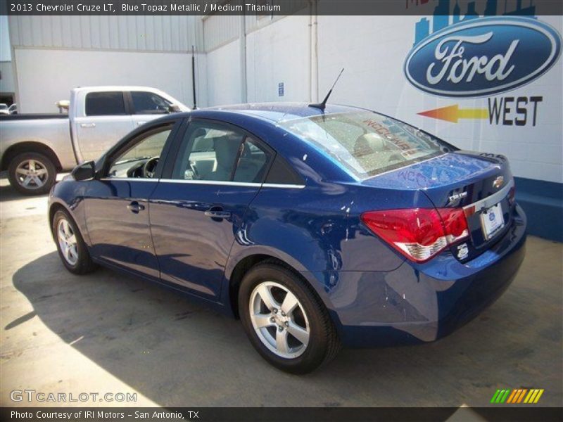Blue Topaz Metallic / Medium Titanium 2013 Chevrolet Cruze LT