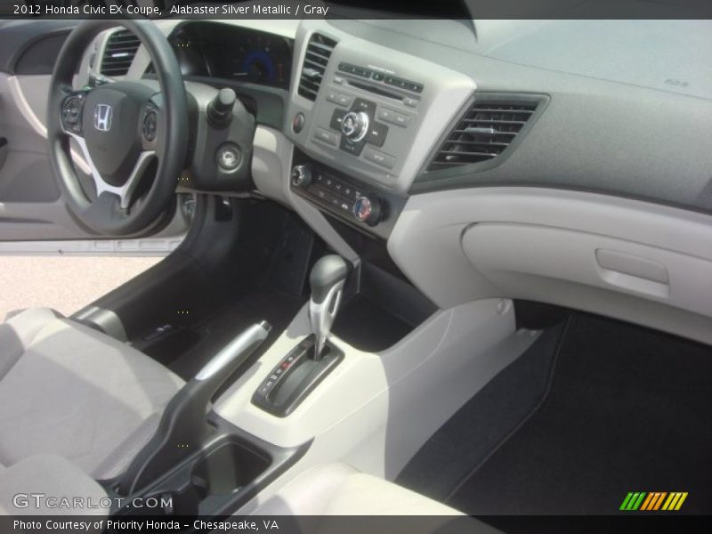 Alabaster Silver Metallic / Gray 2012 Honda Civic EX Coupe