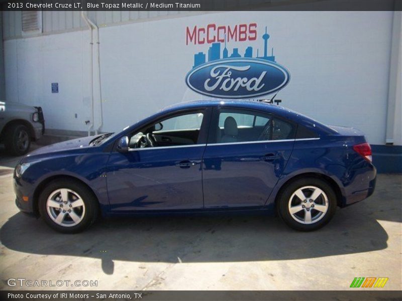 Blue Topaz Metallic / Medium Titanium 2013 Chevrolet Cruze LT
