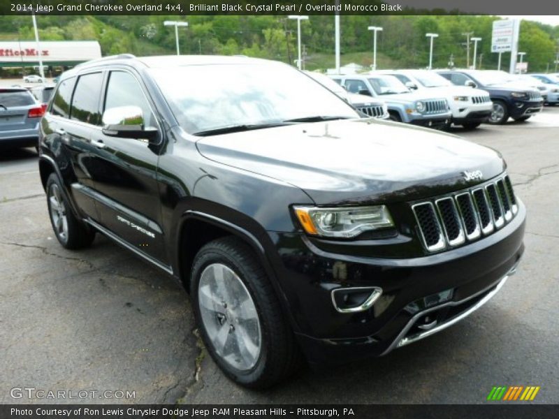 Brilliant Black Crystal Pearl / Overland Morocco Black 2014 Jeep Grand Cherokee Overland 4x4