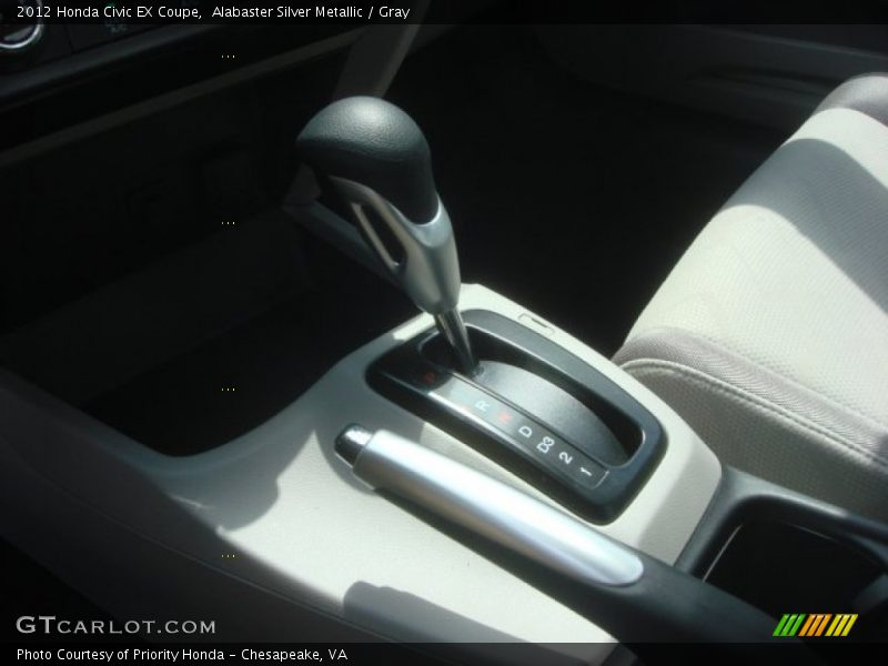 Alabaster Silver Metallic / Gray 2012 Honda Civic EX Coupe