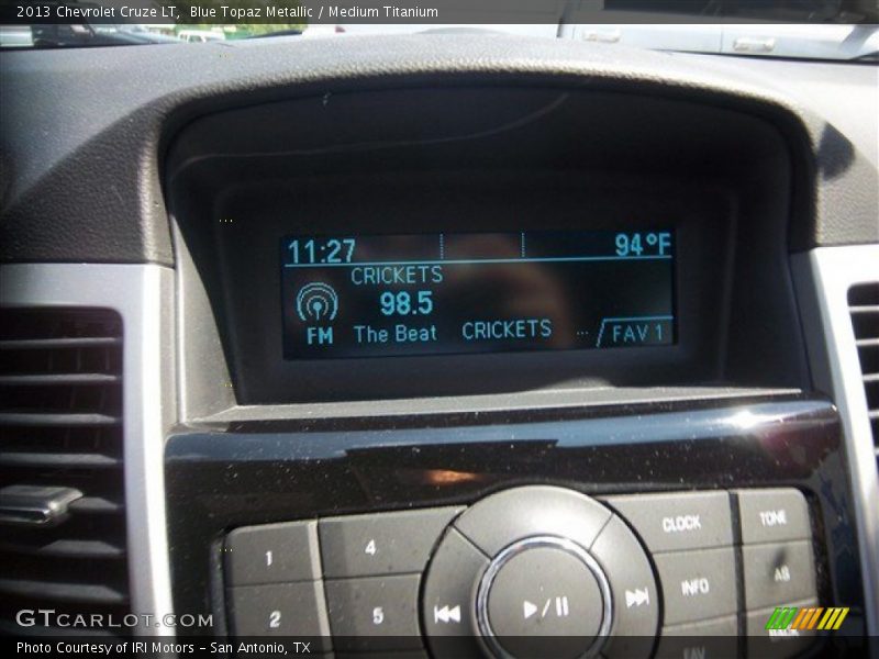 Blue Topaz Metallic / Medium Titanium 2013 Chevrolet Cruze LT
