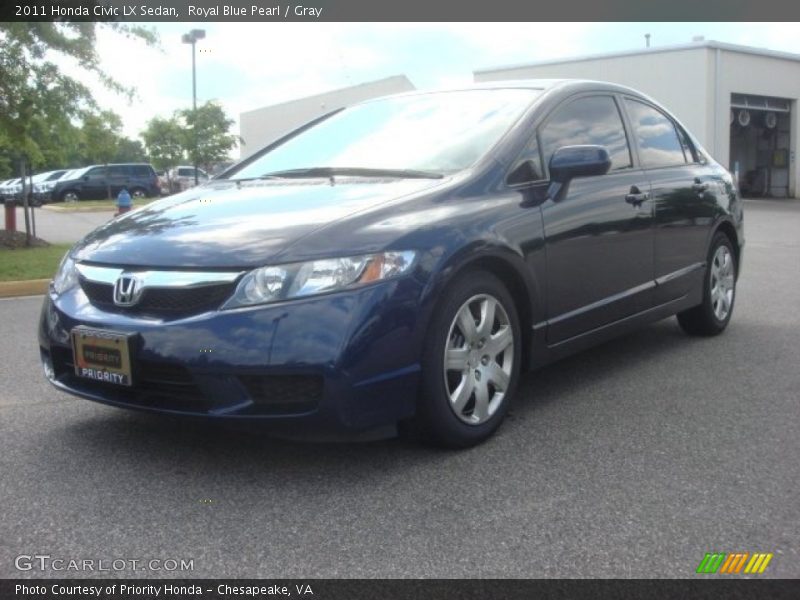 Royal Blue Pearl / Gray 2011 Honda Civic LX Sedan