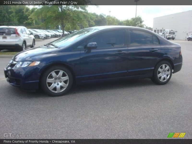 Royal Blue Pearl / Gray 2011 Honda Civic LX Sedan
