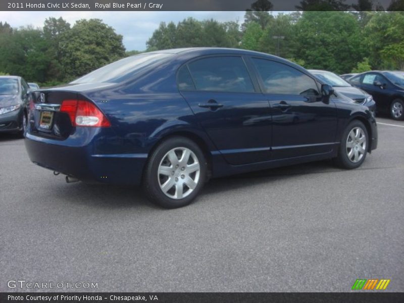 Royal Blue Pearl / Gray 2011 Honda Civic LX Sedan