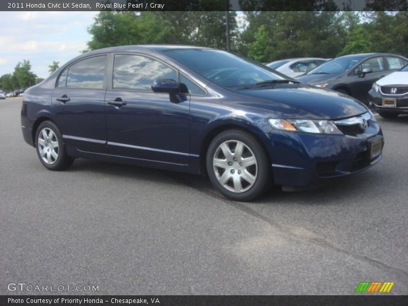 Royal Blue Pearl / Gray 2011 Honda Civic LX Sedan