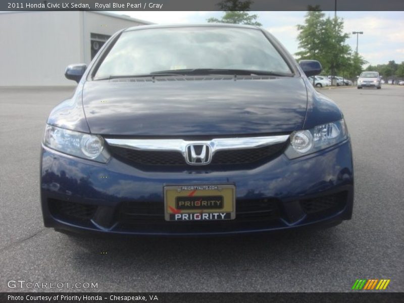 Royal Blue Pearl / Gray 2011 Honda Civic LX Sedan