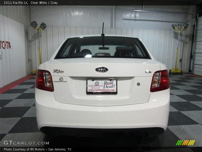 Clear White / Gray 2011 Kia Rio LX