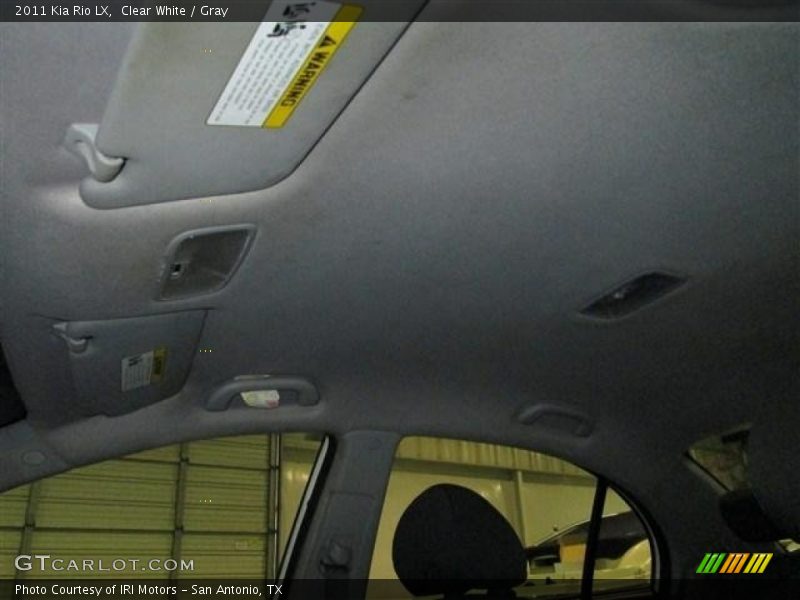 Clear White / Gray 2011 Kia Rio LX